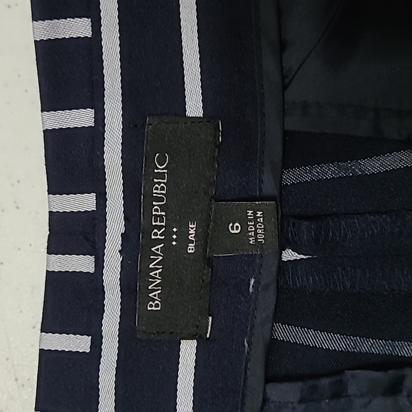 Banana Republic women's striped "Blake" wideleg ankle pants size 6 - Picture 4 of 8